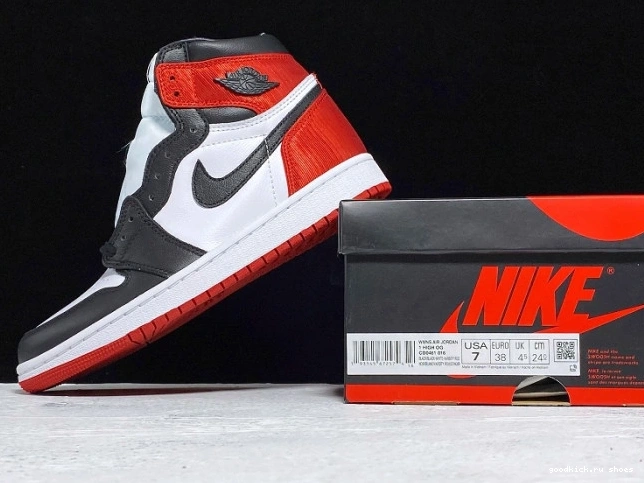 Satin Air Jordan Toe 1 Retro High Black CD0461-016 0728
